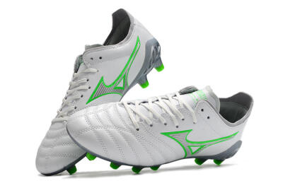 Mizuno Morelia Neo 3 Made in Japan FG Firm Ground Soccer Cleats - White/Green