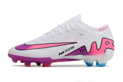 Nike Air Zoom Mercurial Vapor 15 Elite FG Firm Ground Soccer Cleats - White/Pink/Purple