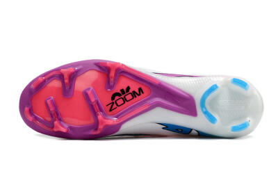 Nike Air Zoom Mercurial Vapor 15 Elite FG Firm Ground Soccer Cleats - White/Pink/Purple