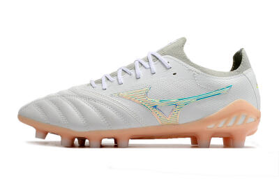 Mizuno Morelia Neo 3 FG Firm Ground Soccer Cleats - White/Blue/Pink