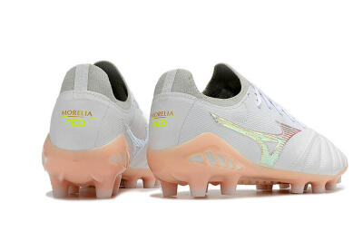 Mizuno Morelia Neo 3 FG Firm Ground Soccer Cleats - White/Blue/Pink