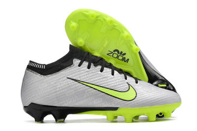 Nike Air Zoom Vapor 15 Elite SE AG Artificial Grass Soccer Cleats - Silver/Green/Black