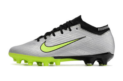 Nike Air Zoom Vapor 15 Elite SE AG Artificial Grass Soccer Cleats - Silver/Green/Black