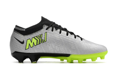 Nike Air Zoom Vapor 15 Elite SE AG Artificial Grass Soccer Cleats - Silver/Green/Black