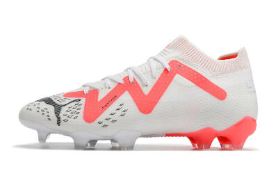 Puma Future Ultimate FG Firm Ground Soccer Cleats - White/Red/Black