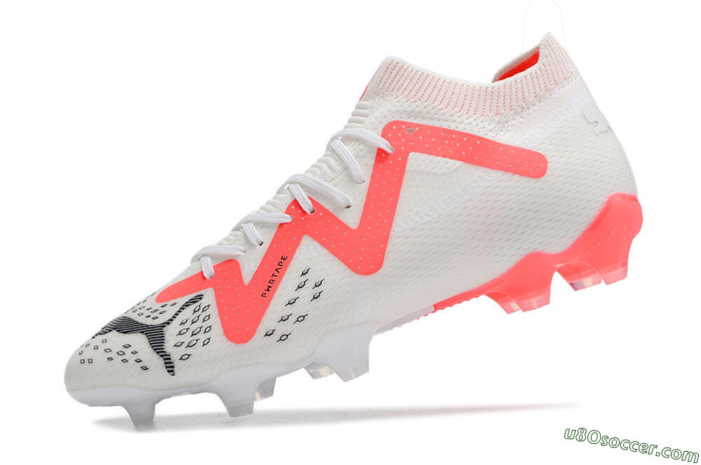 Puma Future Ultimate FG Firm Ground Soccer Cleats - White/Red/Black 5