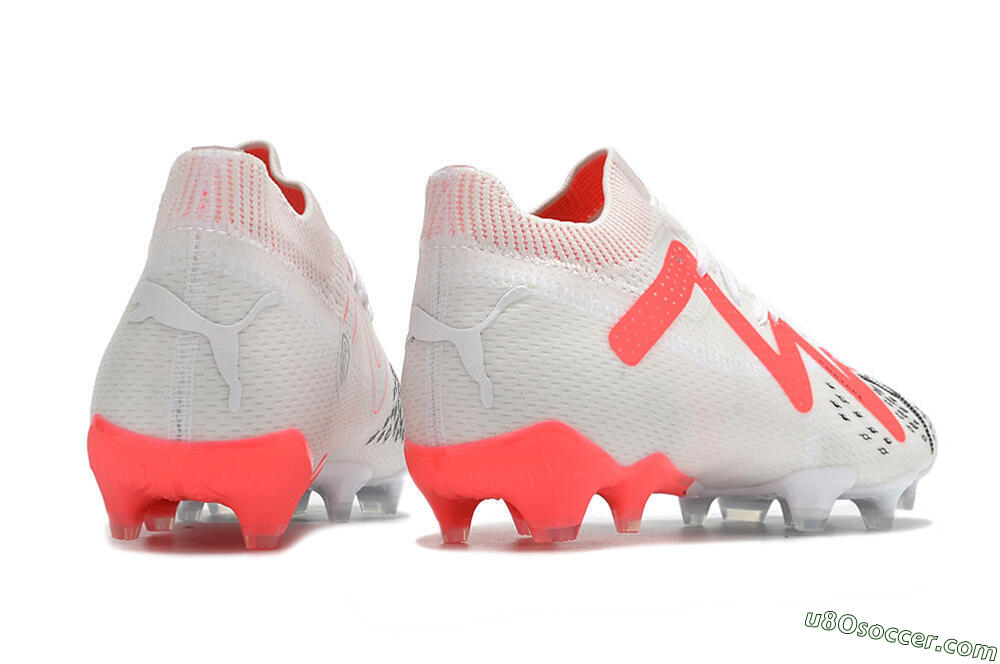 Puma Future Ultimate FG Firm Ground Soccer Cleats - White/Red/Black 6