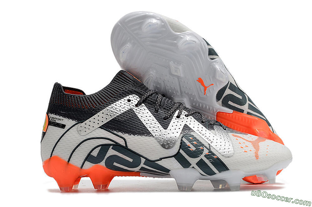 Puma Future Ultimate FG Firm Ground Soccer Cleats - White/Silver/Black 1
