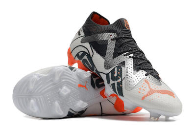Puma Future Ultimate FG Firm Ground Soccer Cleats - White/Silver/Black