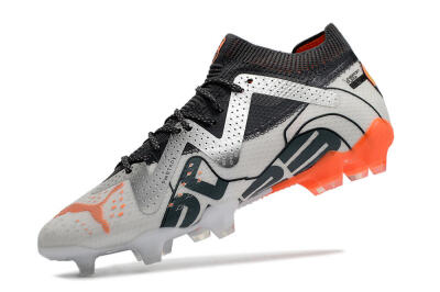 Puma Future Ultimate FG Firm Ground Soccer Cleats - White/Silver/Black