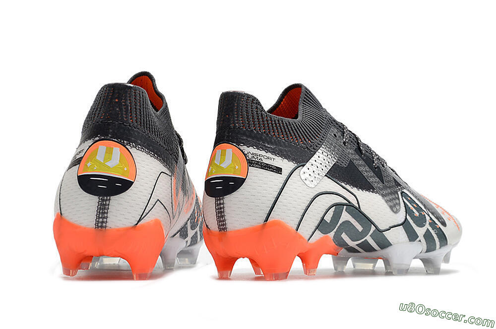Puma Future Ultimate FG Firm Ground Soccer Cleats - White/Silver/Black 6
