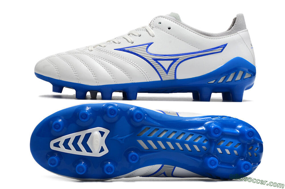 Mizuno Morelia Neo 3 Pro FG Firm Ground Soccer Cleats - White/Blue 0