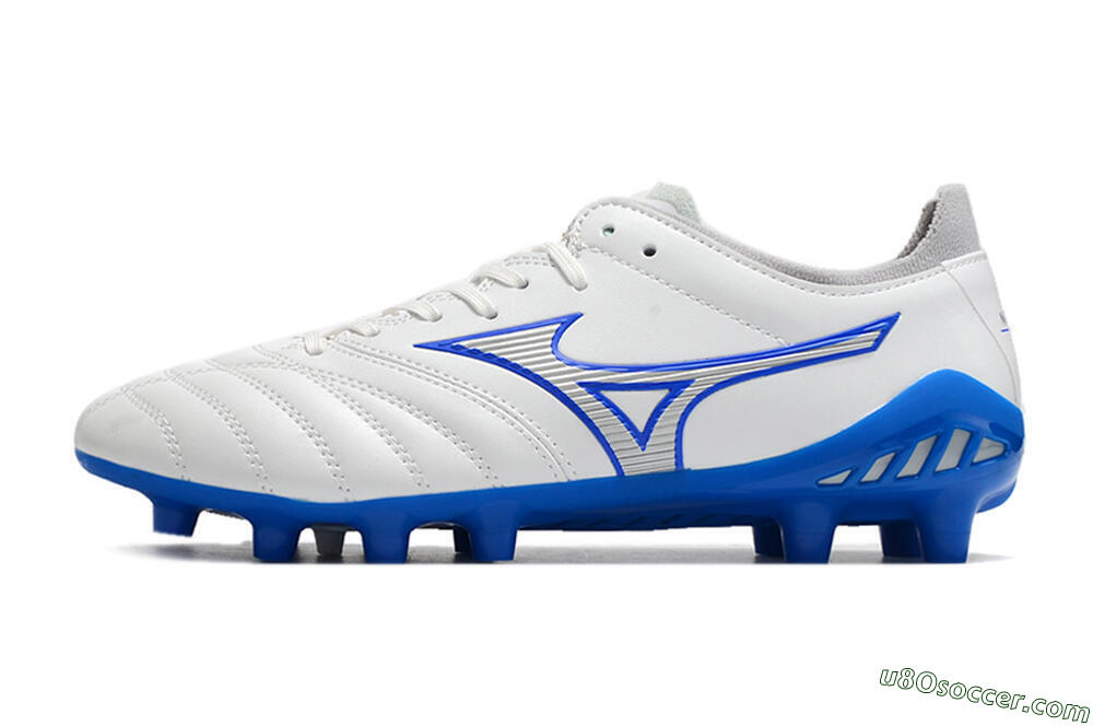 Mizuno Morelia Neo 3 Pro FG Firm Ground Soccer Cleats - White/Blue 2