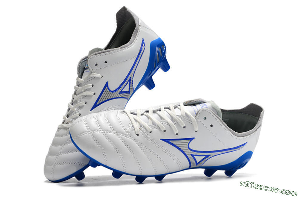 Mizuno Morelia Neo 3 Pro FG Firm Ground Soccer Cleats - White/Blue 5