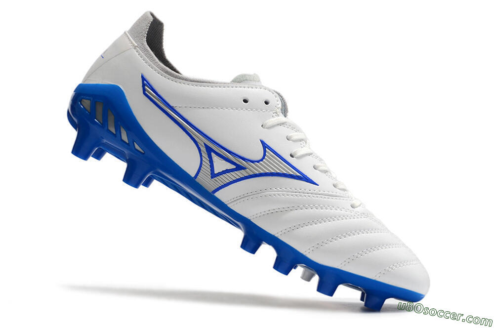 Mizuno Morelia Neo 3 Pro FG Firm Ground Soccer Cleats - White/Blue 6