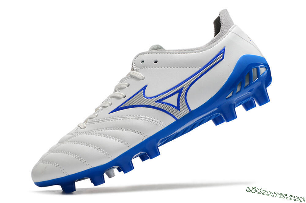 Mizuno Morelia Neo 3 Pro FG Firm Ground Soccer Cleats - White/Blue 7