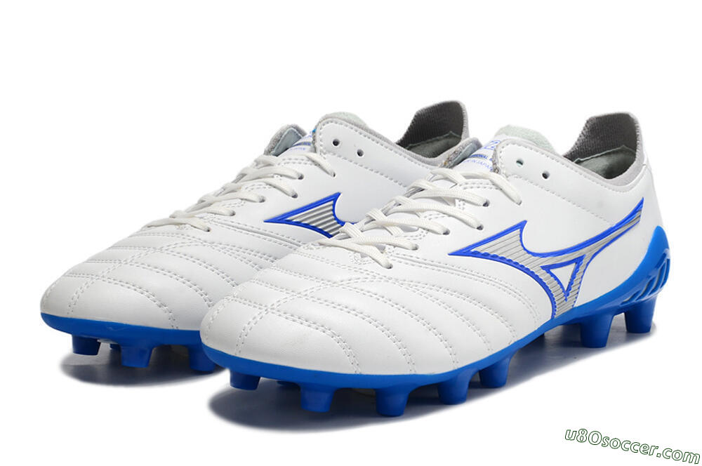 Mizuno Morelia Neo 3 Pro FG Firm Ground Soccer Cleats - White/Blue 9