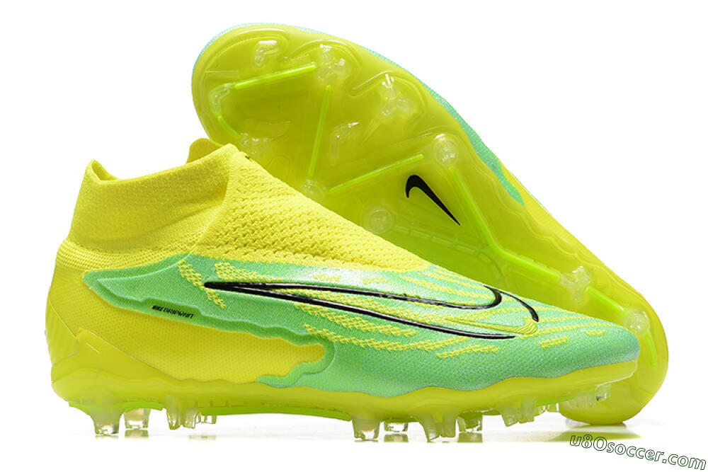 Nike Phantom GX Elite DF Link FG Firm Ground Soccer Cleats - Yellow/Green/Black 1