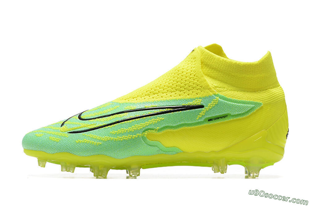 Nike Phantom GX Elite DF Link FG Firm Ground Soccer Cleats - Yellow/Green/Black 2