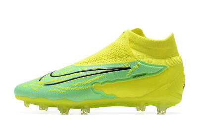 Nike Phantom GX Elite DF Link FG Firm Ground Soccer Cleats - Yellow/Green/Black