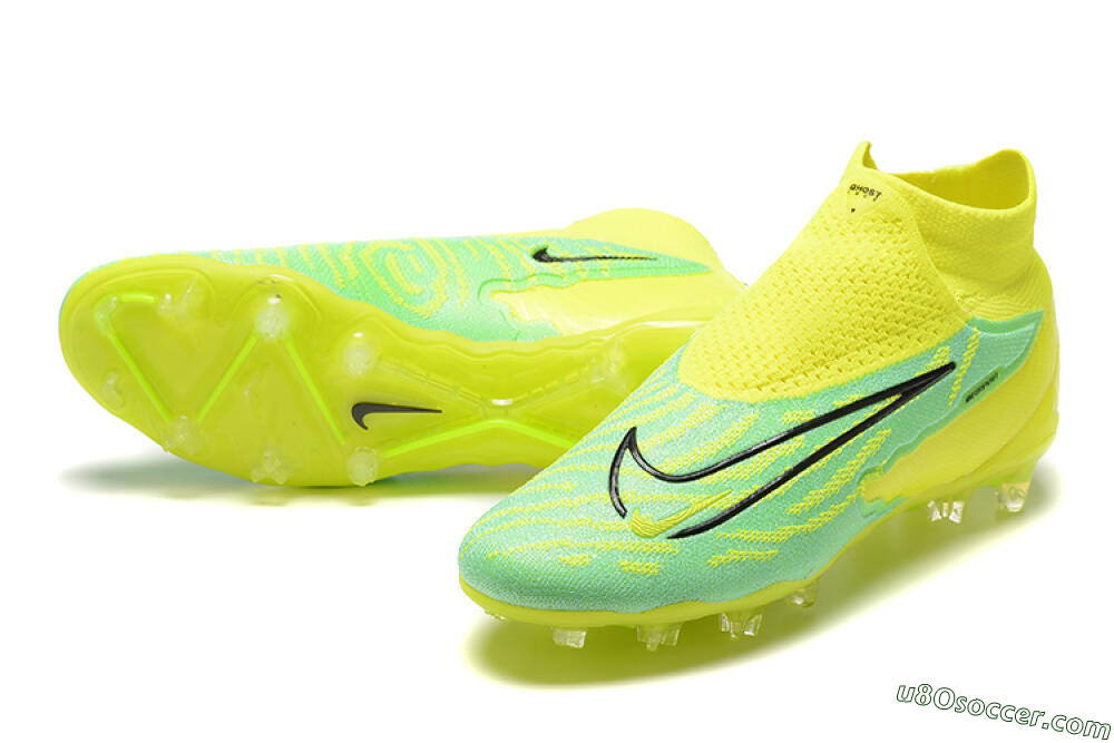 Nike Phantom GX Elite DF Link FG Firm Ground Soccer Cleats - Yellow/Green/Black 3