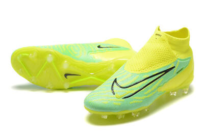 Nike Phantom GX Elite DF Link FG Firm Ground Soccer Cleats - Yellow/Green/Black