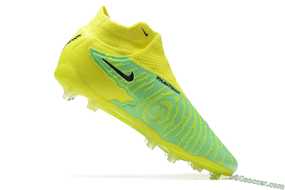 Nike Phantom GX Elite DF Link FG Firm Ground Soccer Cleats - Yellow/Green/Black 6
