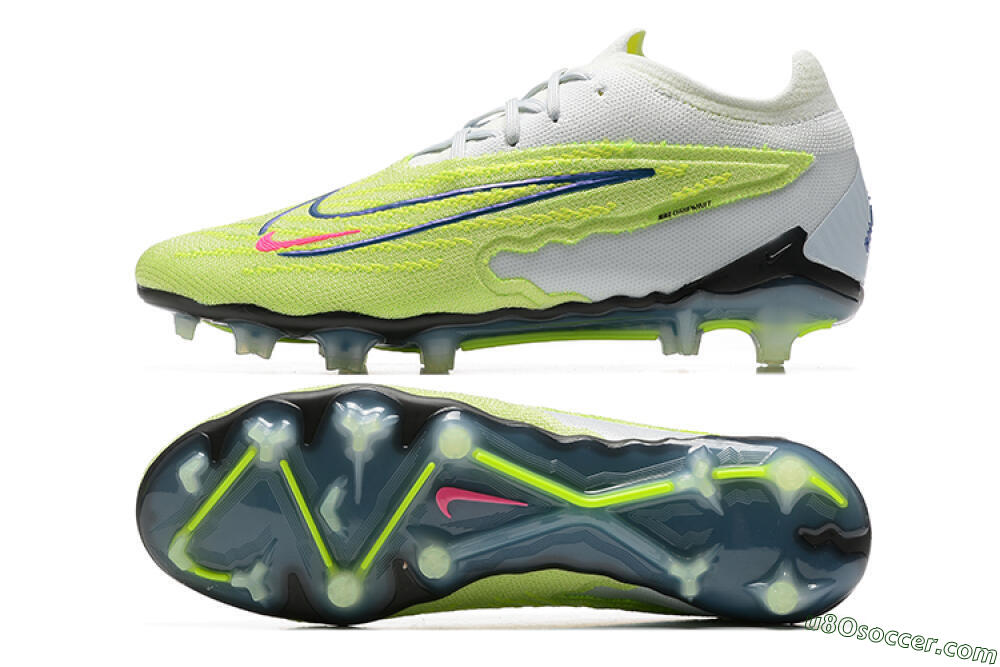 Nike Phantom GX Elite FG Firm Ground Soccer Cleats - Green/White/Blue 0