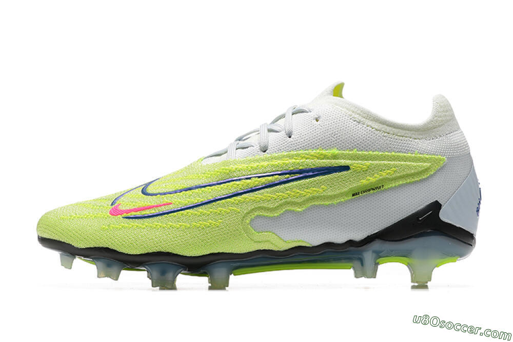 Nike Phantom GX Elite FG Firm Ground Soccer Cleats - Green/White/Blue 2