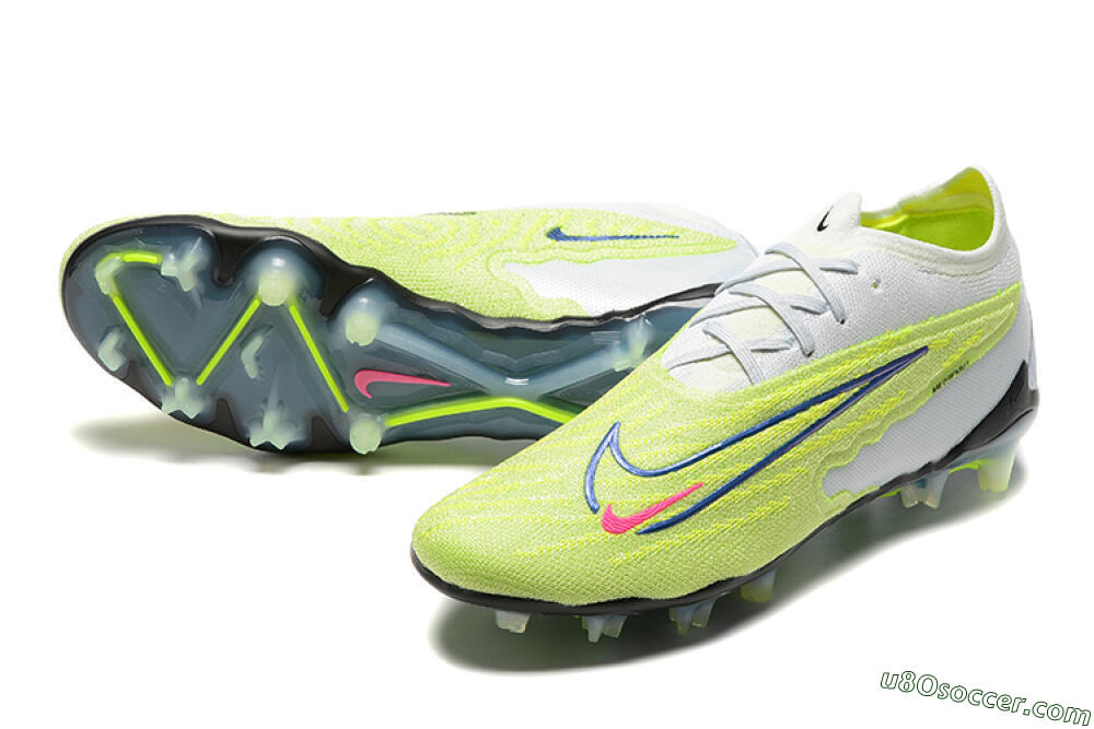 Nike Phantom GX Elite FG Firm Ground Soccer Cleats - Green/White/Blue 3