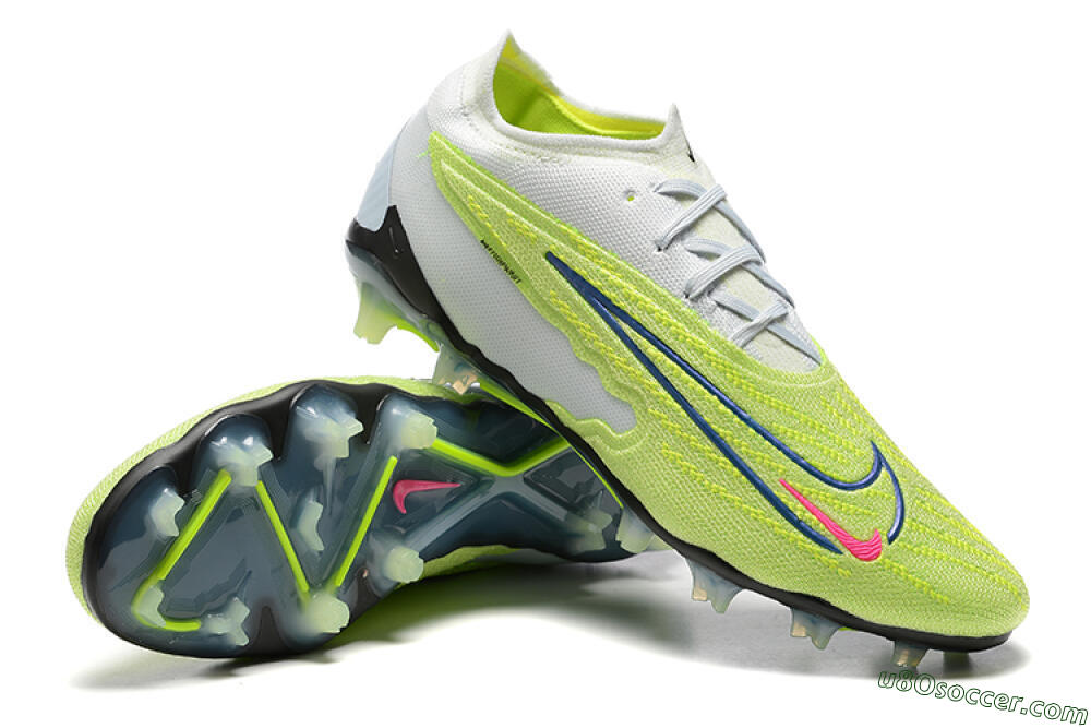 Nike Phantom GX Elite FG Firm Ground Soccer Cleats - Green/White/Blue 4