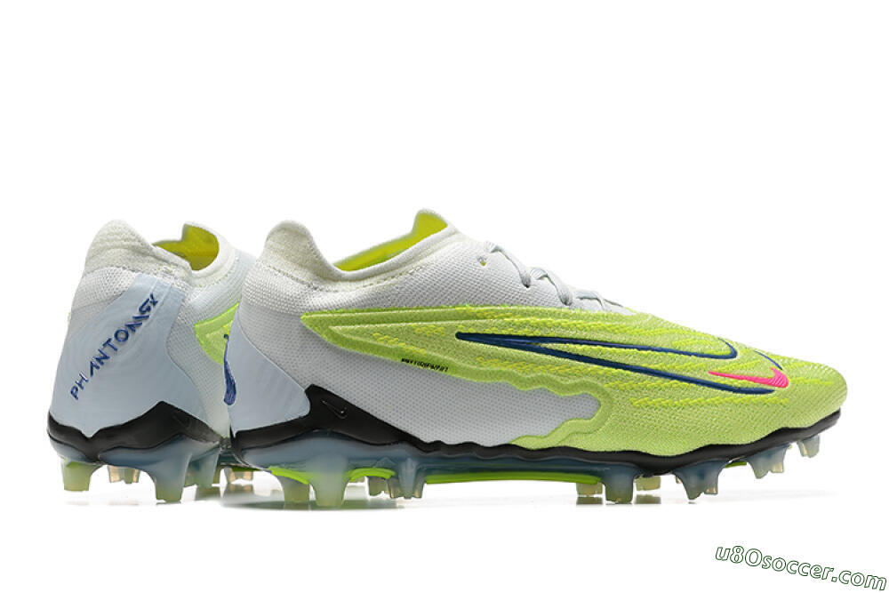 Nike Phantom GX Elite FG Firm Ground Soccer Cleats - Green/White/Blue 8