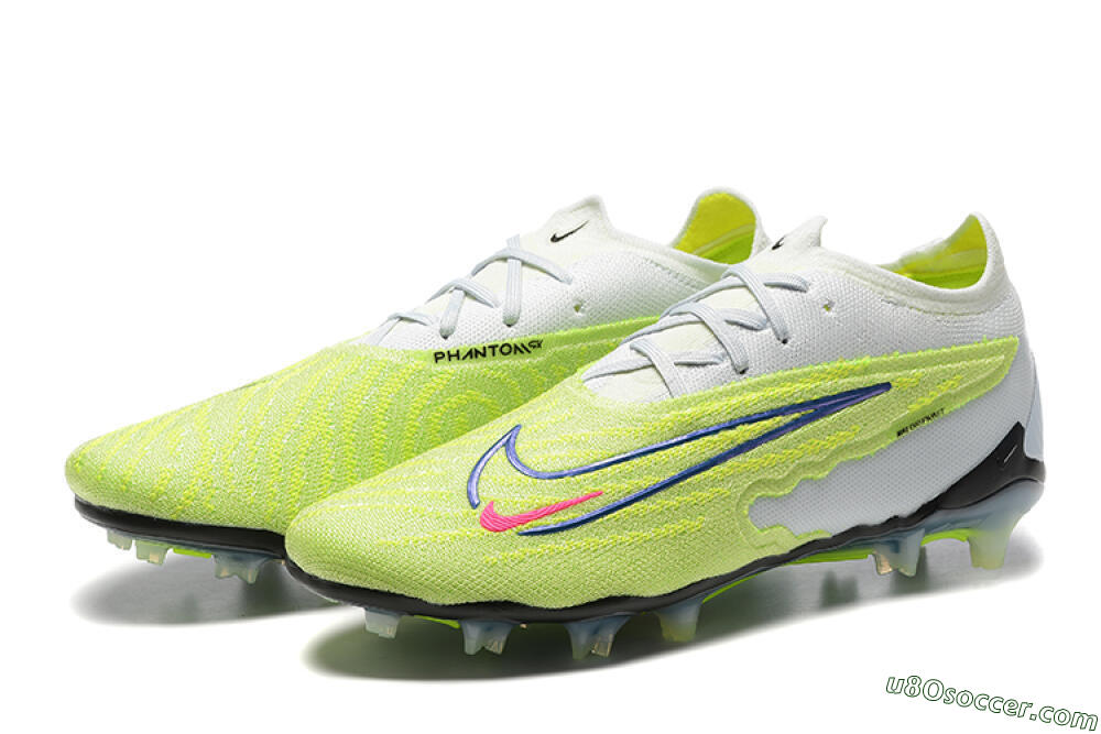 Nike Phantom GX Elite FG Firm Ground Soccer Cleats - Green/White/Blue 9