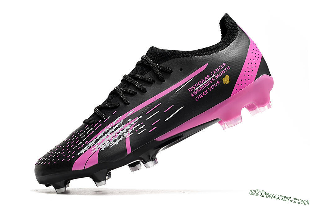 Puma Ultra Ultimate FG Firm Ground Soccer Cleats - Black/White/Pink 5