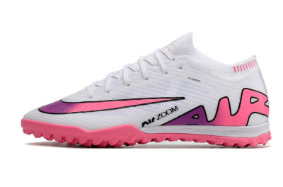 Nike Mercurial Vapor 15 Elite TF Artificial Turf Soccer Shoes - White/Pink