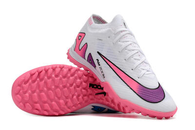 Nike Mercurial Vapor 15 Elite TF Artificial Turf Soccer Shoes - White/Pink