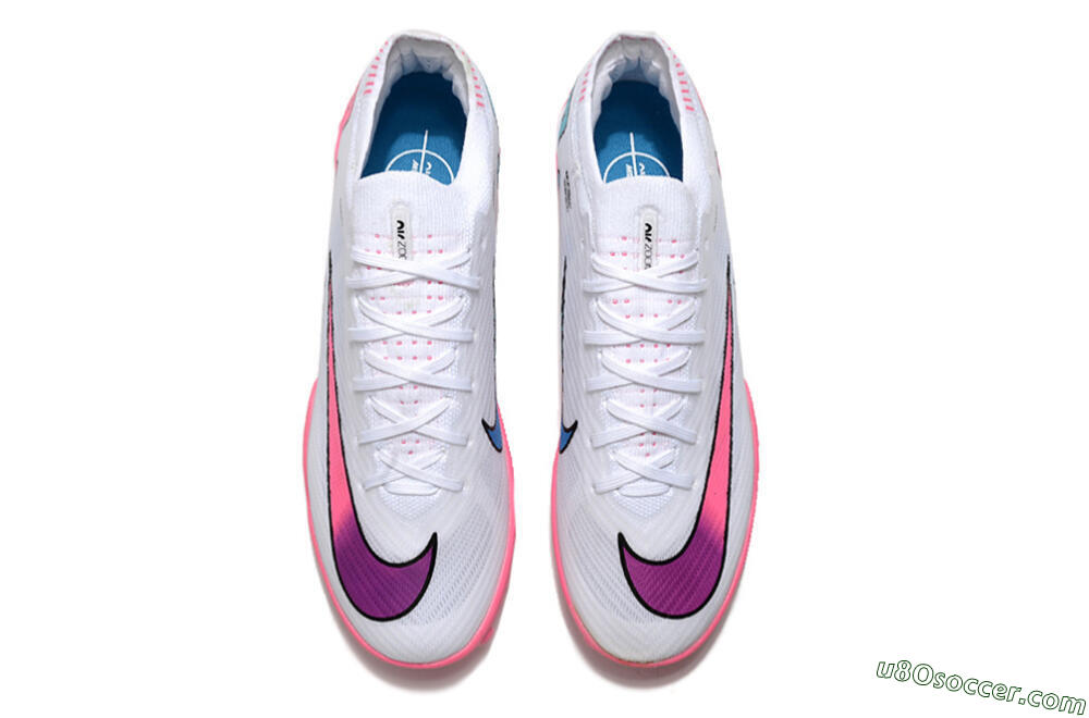 Nike Mercurial Vapor 15 Elite TF Artificial Turf Soccer Shoes - White/Pink 4