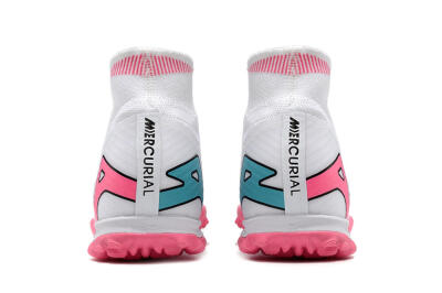 Nike Mercurial Superfly 9 Elite TF Artificial Turf Soccer Shoes - White/Pink