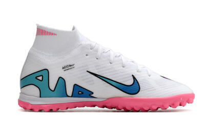 Nike Mercurial Superfly 9 Elite TF Artificial Turf Soccer Shoes - White/Pink