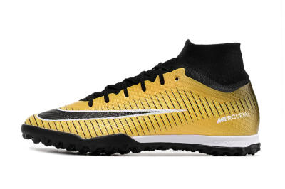 Nike Mercurial Superfly 9 Elite TF Artificial Turf Soccer Shoes - Gold/Black/Silver