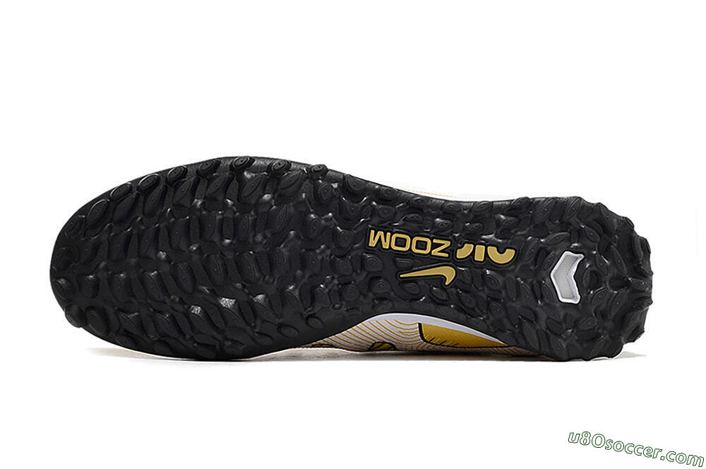 Nike Mercurial Superfly 9 Elite TF Artificial Turf Soccer Shoes - Gold/Black/Silver 6