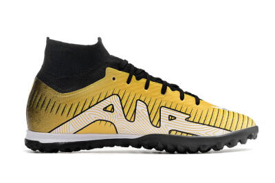 Nike Mercurial Superfly 9 Elite TF Artificial Turf Soccer Shoes - Gold/Black/Silver
