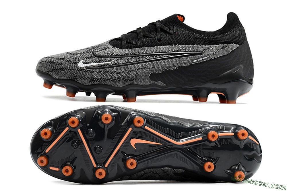 Nike Phantom GX Elite AG Artificial Grass Soccer Cleats - Black/Grey 0