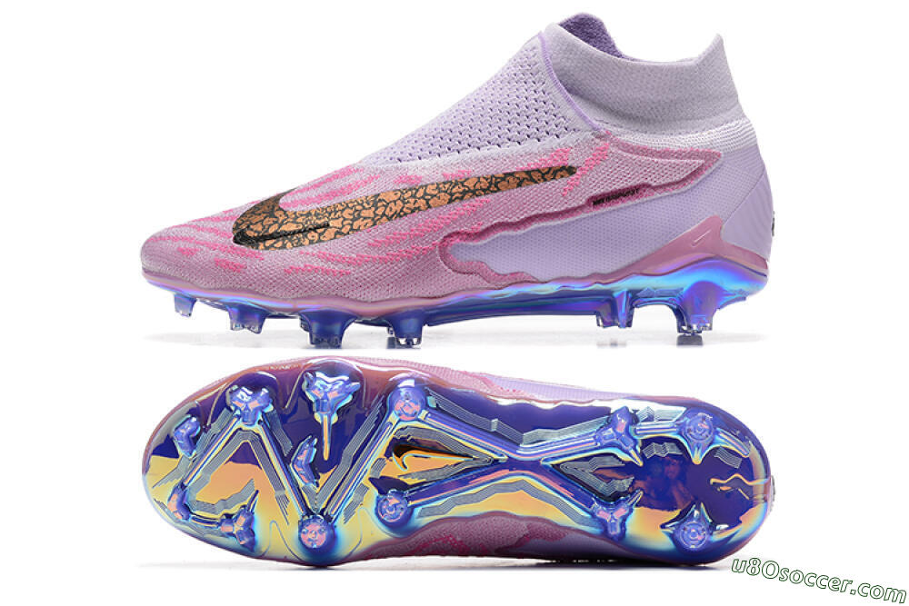 Nike Phantom GX Elite DF FG Firm Ground Soccer Cleats - Pink/Purple 0