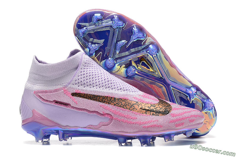 Nike Phantom GX Elite DF FG Firm Ground Soccer Cleats - Pink/Purple 1