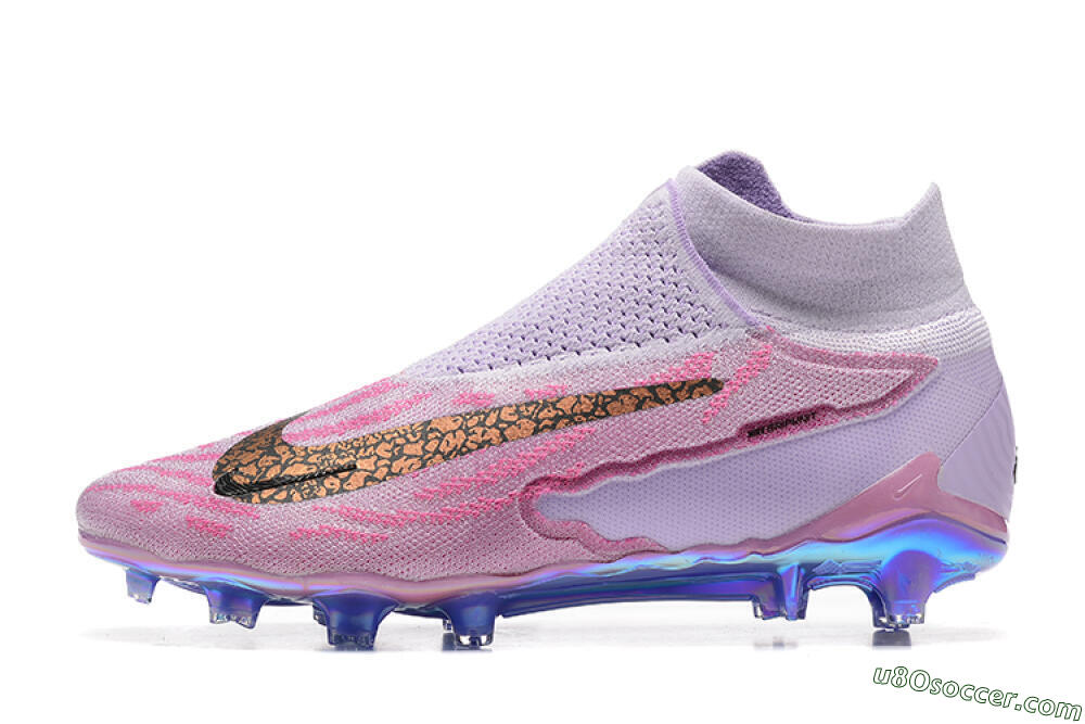 Nike Phantom GX Elite DF FG Firm Ground Soccer Cleats - Pink/Purple 2