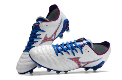 Mizuno Morelia Neo 3 Pro Japan FG Firm Ground Soccer Cleats - White/Red/Blue