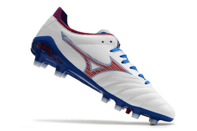 Mizuno Morelia Neo 3 Pro Japan FG Firm Ground Soccer Cleats - White/Red/Blue