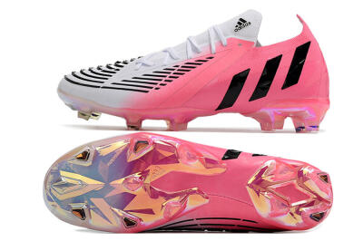 Adidas Predator Edge.1 FG Firm Ground Soccer Cleats - White/Pink/Black