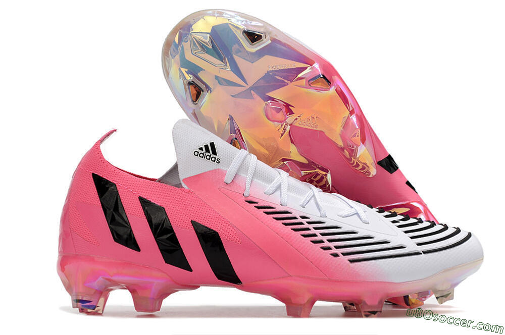 Adidas Predator Edge.1 FG Firm Ground Soccer Cleats - White/Pink/Black 1